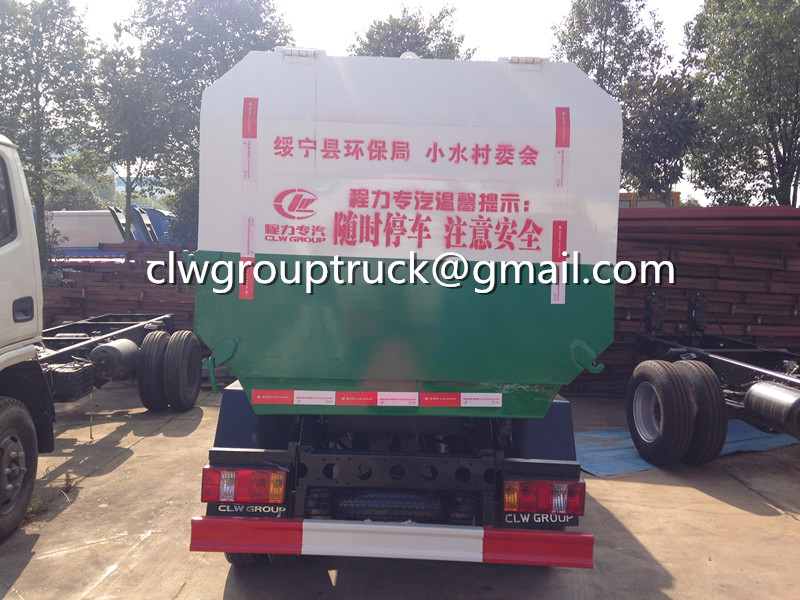 Dongfeng 153 14CBM Hydraulic Lifter شاحنة القمامة