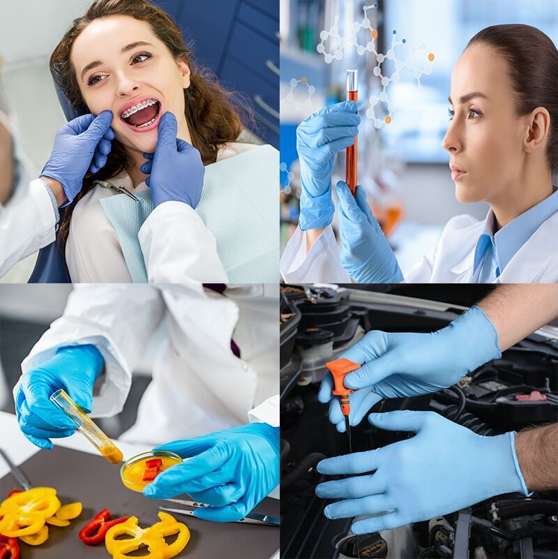 Disposable Blue Nitrile Examination Gloves Manufacturers safety Gloves Disposable Nitrile Gloves For Medical