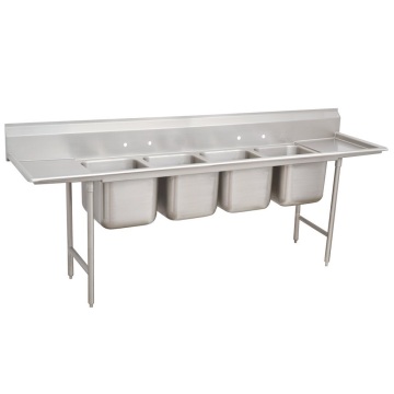 4 compartment sink with drainboard