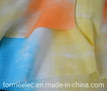 Spring Apparel Autumn Garment Fabric Shirt Hoodie 21s 105g Slubbed Fabric Linen Type Tie-Dyed