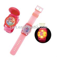 Flashing flip top watch for kids