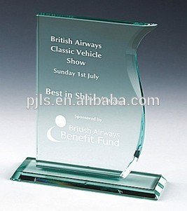 unique crystal caved trophy ,crystal gift crystal award trophy green glass award cheap glass trophy award