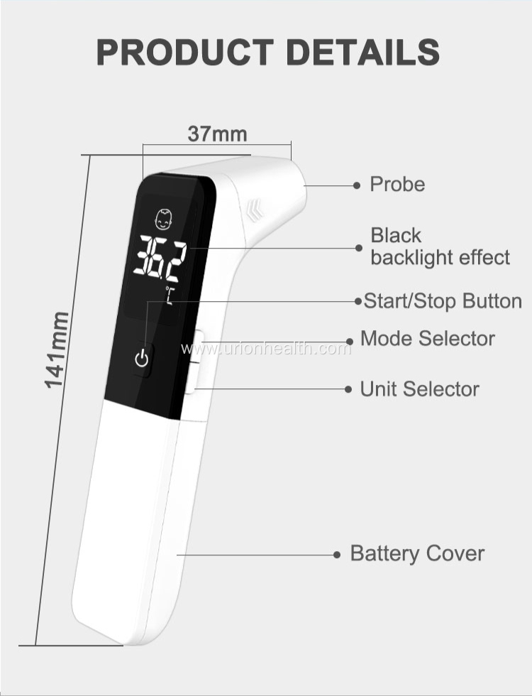 Non contact thermometer is suitable for baby