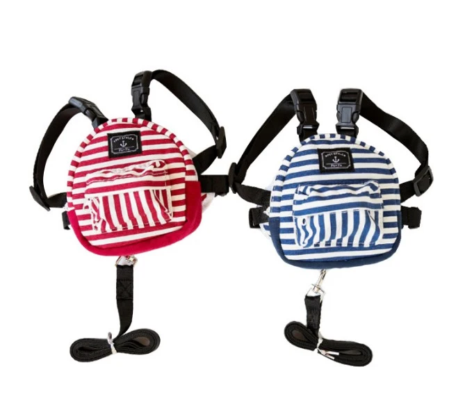 Mini Small Striped Portable Pet Backpack