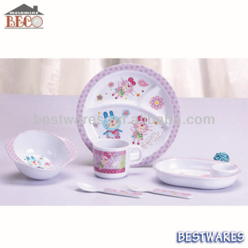 Children melamine dinnerware set