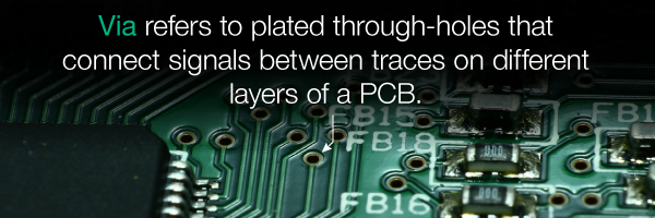 Via: connect signals between traces on different layers of a PCB Via: connect signals between traces on different layers of a PCB