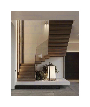 China Indoor Wood Tread Circular Staircase Stair Railing