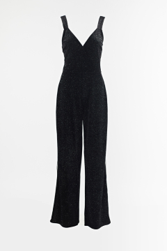 Iron silver jumpsuit with shoulder girdle