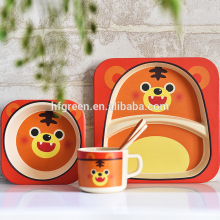 bamboo fiber kids tableware 5sets