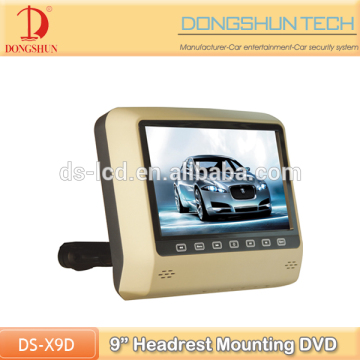 9" digital headrest DVD player without pillow