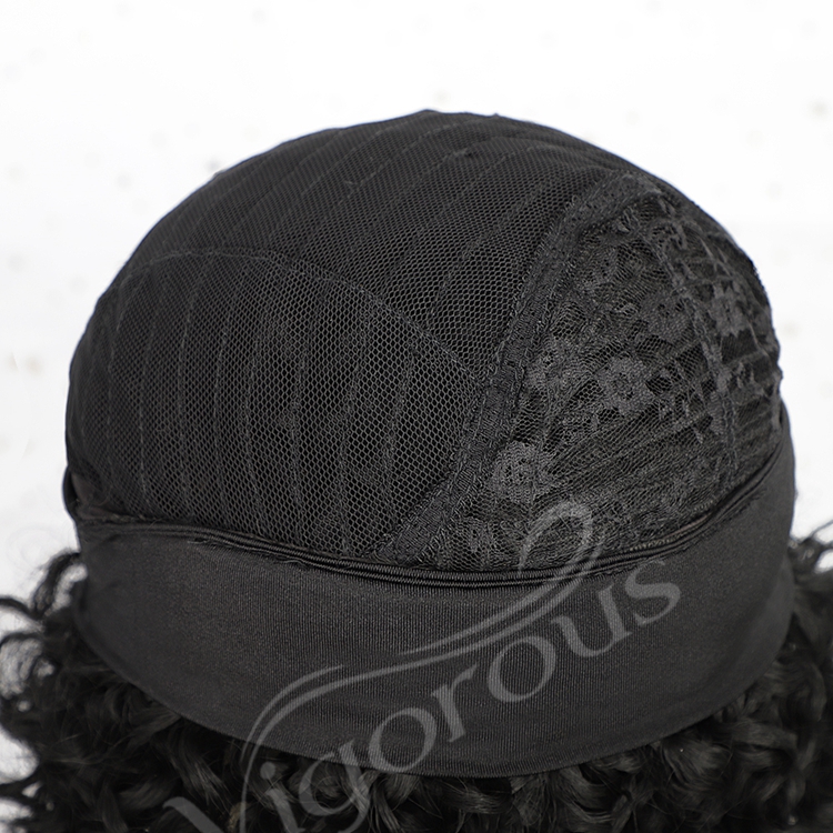 Wholesale Cheap Wrap Short Elastic Fashion Kinky Curly Lady Supplier Daily Party Soft Headband Synthetic Wig