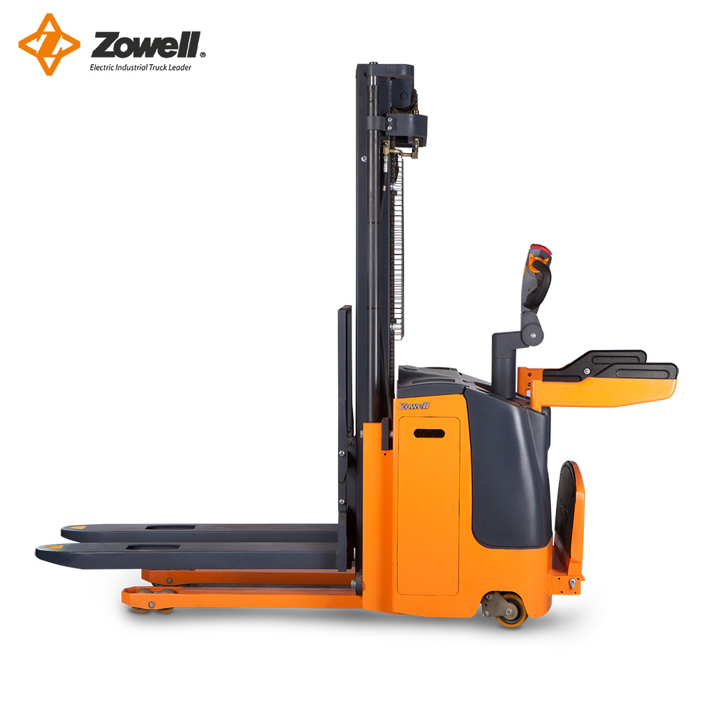 1500kg Electric Standing Operated Stacker with Handle Bar