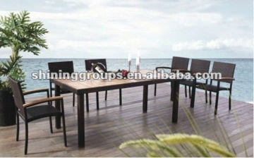 Outdoor Furniture Dining Set, Rattan Chairs and Tables