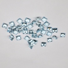 Natural Aquamarine Square Straight Flower 3A Grade Gems