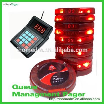 Wireless queue ticketing system for restaurant