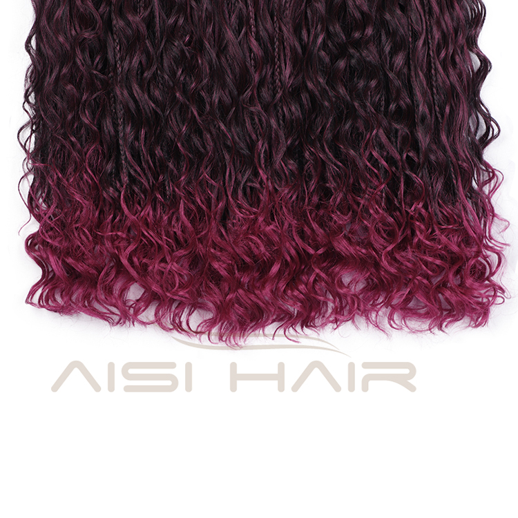 Aisi Hair Goddess Faux Locs Crochet Braids Hair Extensions Synthetic Ombre Purple Faux Locks Braids Hairpieces For Black Women