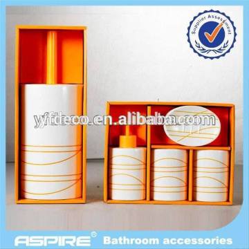 Colorful ceramic bathroom set