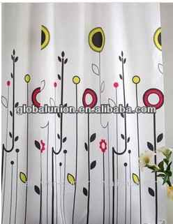 printed shower curtain pvc