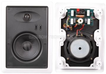 5.25" 8ohm In Wall Stereo Speakers Rubber Speaker Surrounds For Park / Square