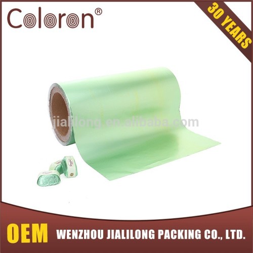 green chocolate aluminum foil paper roll