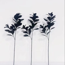 Customized Real Touch Artificial Black Plant Leaves for Sale