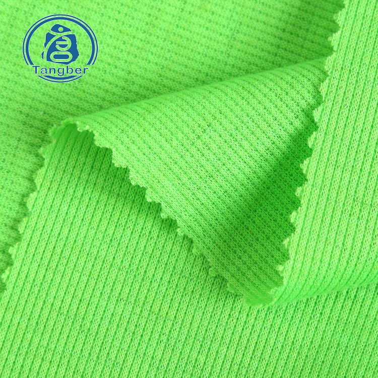 China factory cheap price knitting 95 polyester 5 spandex 2x2 rib knit fabric