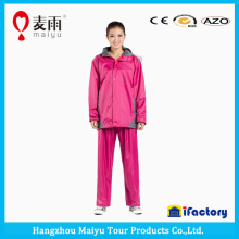 Maiyu waterproof women's polyester raincoat