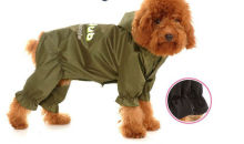 100% Polyester Army Green Dog Rain Coat For Labrador Retriever , Siberrian Husky