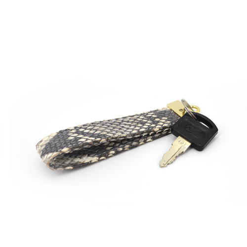 Floating Key Chain 2019 Custom Genuine Python Leather Keychain with Logo Supplier