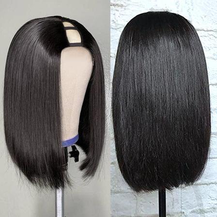 Short Bob Straight U Part Human Hair Wig