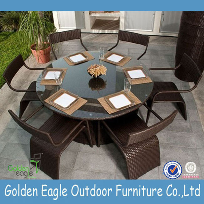 Round Aluminium Garden Dining Furniture