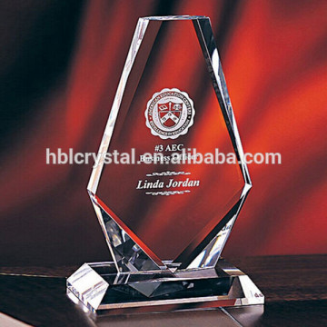 Popular optical k9 crystal award plaque for event's gift