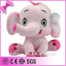 Quick Sample Factory Make OEM Pink Happy Stuffed Plush Elephant Toy