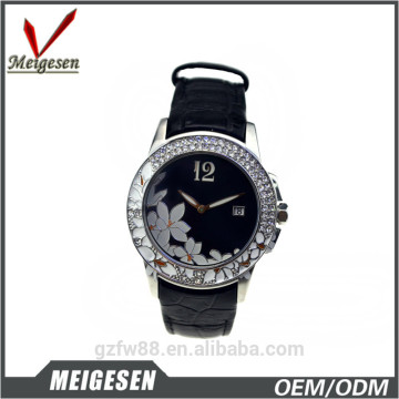 Rhinestone Ladt's Design Watch Water-resistant Flower design Steel Watch for Women