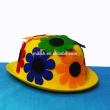 MH-2042 Party Novelty funny cute flower felt bowler hat, Derby hat