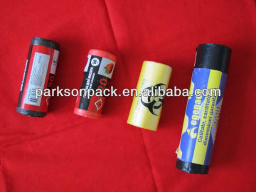HDPE garbage bag on roll
