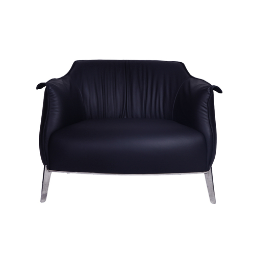 Sedia moderna in pelle di grande dimensione Archibald Lounge