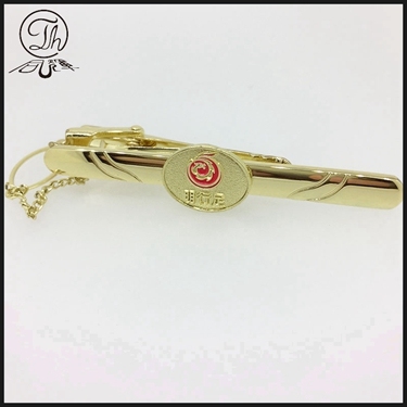 Gouden Tie clips met metalen clips