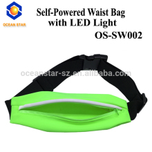 Batteryless self-powered waist bag for outdoor sports,waterproof waist bag