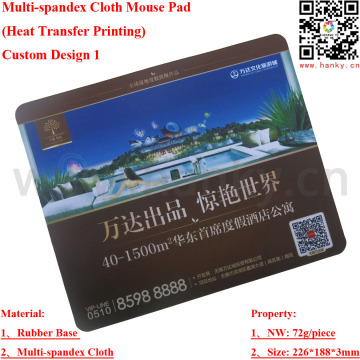 Rubber Mouse Pad Multi-spandex Mouse Mat Fiber Mouse Pad Flat Gaming Mousepad