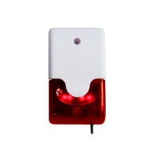 12V Wired Indoor Red Security Alarm Siren with Strobe Light