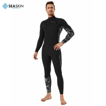 Seaskin Erkekler 3/2mm 4/3mm Uzun Kollu Wetsuit