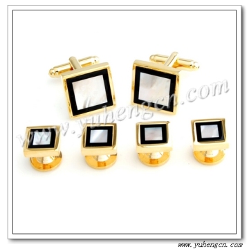 MOP and Onyx Stone Tuxedo Studs,Cufflinks and Studs Set