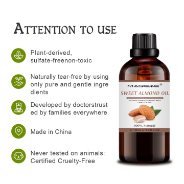 Beauty Product Sweet Almond Oil For body hair Carrier Oil