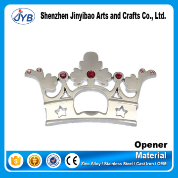 Creative design custom alloy bottle beer opener crown shaped