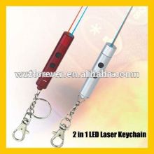 2 in 1 Red Laser Pointer LED Torch Keychain