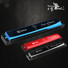 Performance Swan Diatonic Harmonica C 24 Holes Tremolo Harmonica Mouth S3 Musical Woodwind Instruments