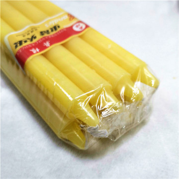 Paraffin wax candles yellow taper candle