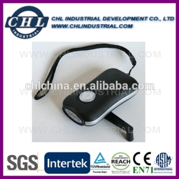 Hot sale outdoor hand dynamo flashlight
