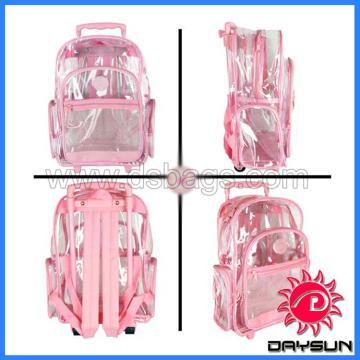 Kids clear rolling backpack